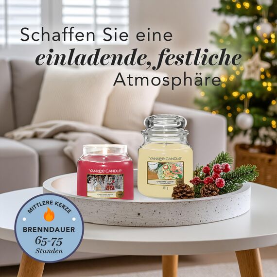 Yankee Candle Geschenk-Set | 2 mittelgroße Duftkerzen, 2 gefüllte Votivkerzen | Dochtschneider und Illuma-Deckel Kerzentopper | 6-teiliges Kerzenset | Geschenke für Frauen