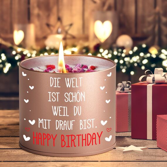 PRSTENLY Geburtstagsgeschenk für Frauen, Kerze aus Metall Geschenke zur Geburt für Frau Freundin Mama Schwester Tochter, Beste Freundin Geburtstag Geschenk