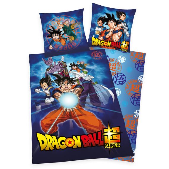 Herding DRAGONBALL SUPER Bettwäsche-Set, Bettbezug 135 x 200cm, Kopfkissenbezug 80 x 80cm, Baumwolle/Renforcé