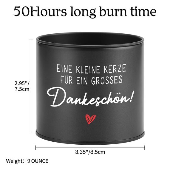 Dankeschön Geschenke, CadeauJoie Danke Geschenk für Frauen, 9OZ Kerze Danke Geburtstag Geschenk für Freundin Kollegin Mama Oma Papa Erzieherin Lehrerin Abschiedsgeschenk,Weihnachten