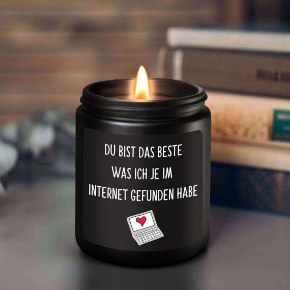 Coldbling Valentinstag Jahrestag Geschenk für Ihn - Sandelholz Duftkerze Liebes Geschenke Männer Frauen Freund Freundin Weihnachten Geburtstag Liebesgeschenk Valentinstagsgeschenk für Sie Ihn