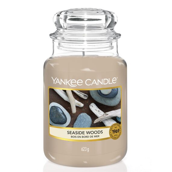 Yankee Candle Duftkerze im Glas (groß) | Seaside Woods | Brenndauer bis zu 150 Stunden | Perfekte Geschenke für Frauen