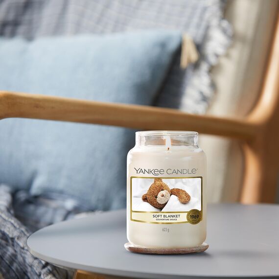 Yankee Candle Duftkerze im Glas (groß) | Soft Blanket | Brenndauer bis zu 150 Stunden | Perfekte Geschenke für Frauen