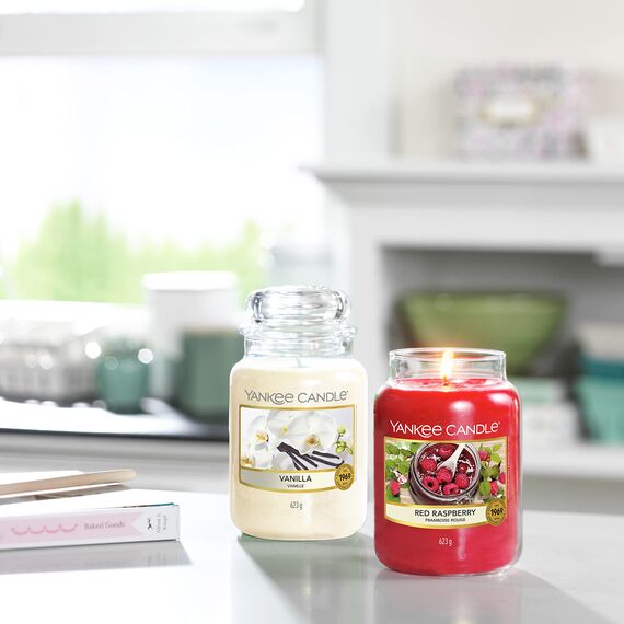 Yankee Candle Duftkerze im Glas (groß) | Red Raspberry | Brenndauer bis zu 150 Stunden | Perfekte Geschenke für Frauen