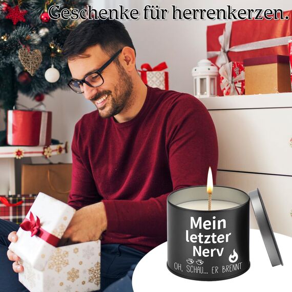 PRSTENLY Geschenke für Frauen, 9OZ Kerze Mit Spruch Geschenk für Mama Oma Freundin Schwester zum Geburtstag Weihnachten, Geburtstagsgeschenk für Frauen, Mein Letzter Nerv