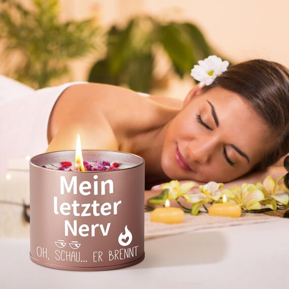 PRSTENLY Geschenke für Frauen, 9OZ Lavendel Kerzen Geschenk für Frau Freundin Mama Oma Schwester zum Geburtstag Weihnachten Oster, Geburtstagsgeschenk für Frauen, Mein Letzter Nerv [Energieklasse A]