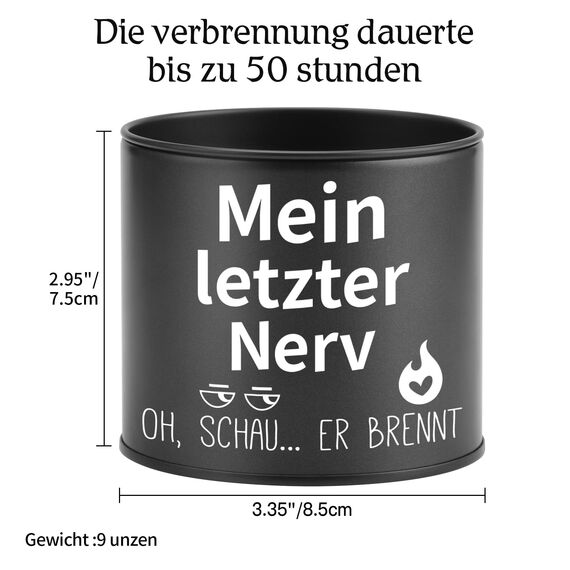 PRSTENLY Geschenke für Frauen, 9OZ Kerze Mit Spruch Geschenk für Mama Oma Freundin Schwester zum Geburtstag Weihnachten, Geburtstagsgeschenk für Frauen, Mein Letzter Nerv