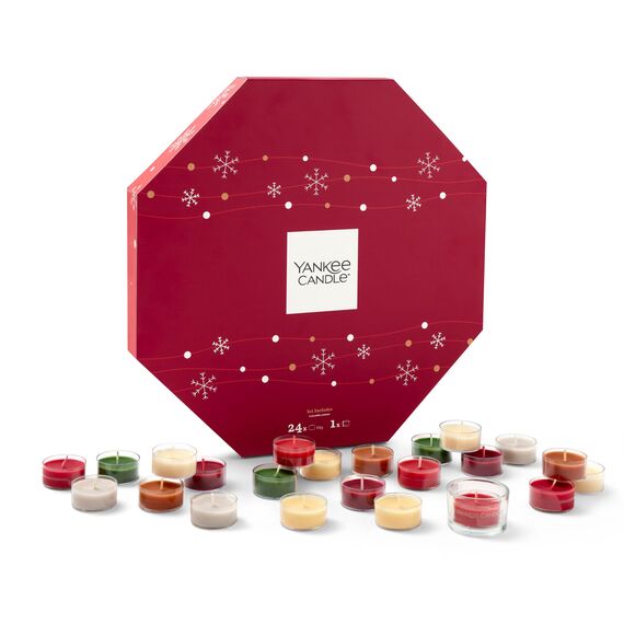 Yankee Candle Adventskalender 2025| Duftkerzen Geschenkset | 24 duftende Teelichter und 1 Teelichthalter | Geschenke für Frauen