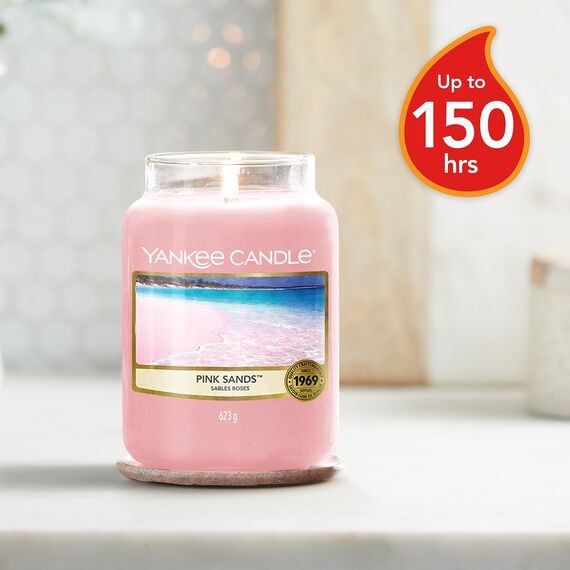 Yankee Candle Duftkerze im Glas (groß) | Pink Sands | Brenndauer bis zu 150 Stunden | Perfekte Geschenke für Frauen