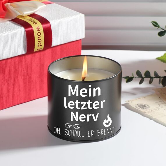 PRSTENLY Geschenke für Frauen, 9OZ Kerze Mit Spruch Geschenk für Mama Oma Freundin Schwester zum Geburtstag Weihnachten, Geburtstagsgeschenk für Frauen, Mein Letzter Nerv