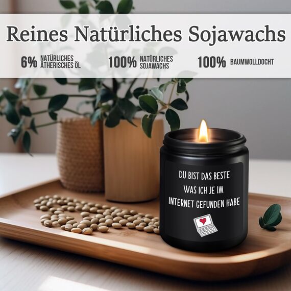 Coldbling Valentinstag Jahrestag Geschenk für Ihn - Sandelholz Duftkerze Liebes Geschenke Männer Frauen Freund Freundin Weihnachten Geburtstag Liebesgeschenk Valentinstagsgeschenk für Sie Ihn