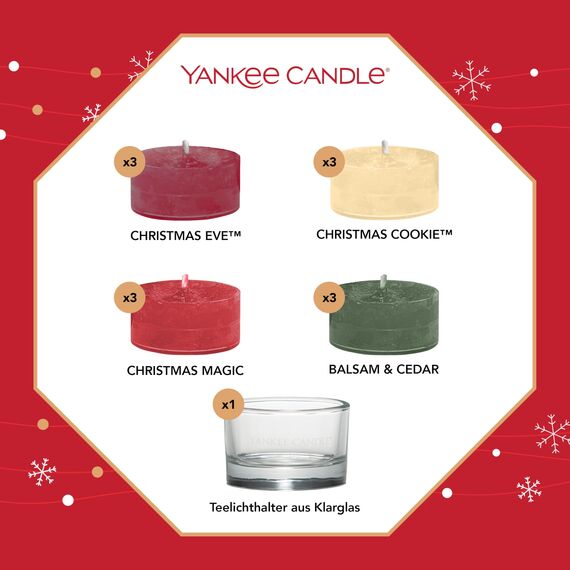 Yankee Candle Adventskalender 2025| Duftkerzen Geschenkset | 24 duftende Teelichter und 1 Teelichthalter | Geschenke für Frauen
