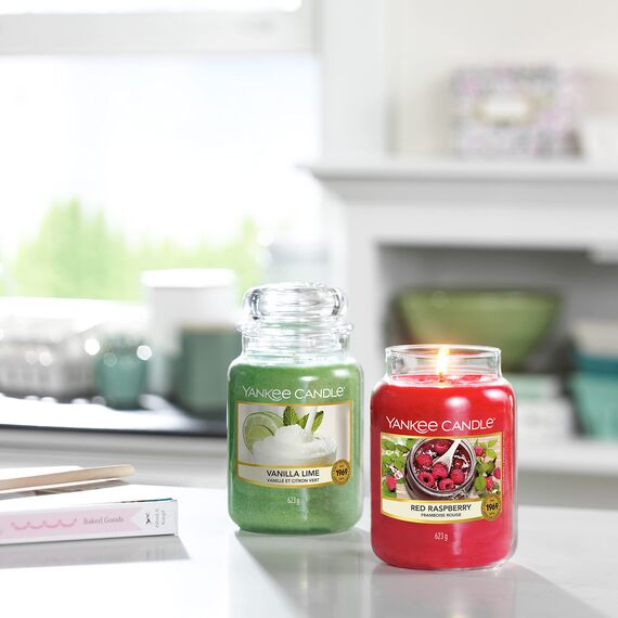Yankee Candle Duftkerze im Glas (groß) | Red Raspberry | Brenndauer bis zu 150 Stunden | Perfekte Geschenke für Frauen
