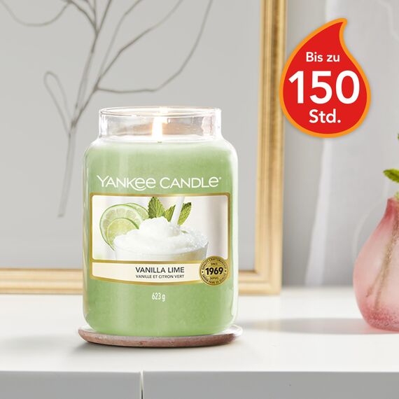 Yankee Candle Duftkerze im Glas (groß) | Vanilla Lime | Brenndauer bis zu 150 Stunden | Perfekte Geschenke für Frauen