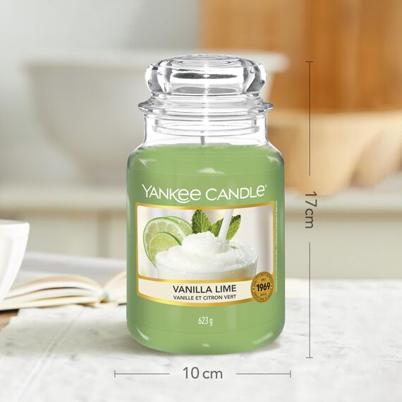 Yankee Candle Duftkerze im Glas (groß) | Vanilla Lime | Brenndauer bis zu 150 Stunden | Perfekte Geschenke für Frauen
