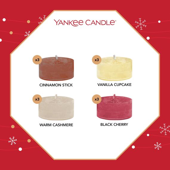 Yankee Candle Adventskalender 2025| Duftkerzen Geschenkset | 24 duftende Teelichter und 1 Teelichthalter | Geschenke für Frauen