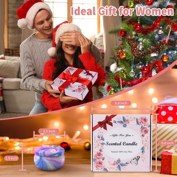 Auriostar Geschenke für Frauen Duftkerzen 9 Stück - Duftkerzen Geschenkset Sojawachs Kerzenset, Lange Brenndauer Kerzen Geburtstag Muttertag Valentinstag Weihnachten Geschenke für Mama Freundin