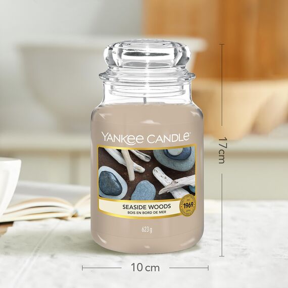 Yankee Candle Duftkerze im Glas (groß) | Seaside Woods | Brenndauer bis zu 150 Stunden | Perfekte Geschenke für Frauen