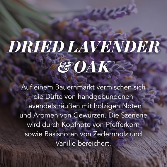 Yankee Candle Duftkerze im Glas (groß) | Dried Lavender & Oak | Kerze mit langer Brenndauer bis zu 150 Stunden | Perfekte Geschenke für Frauen
