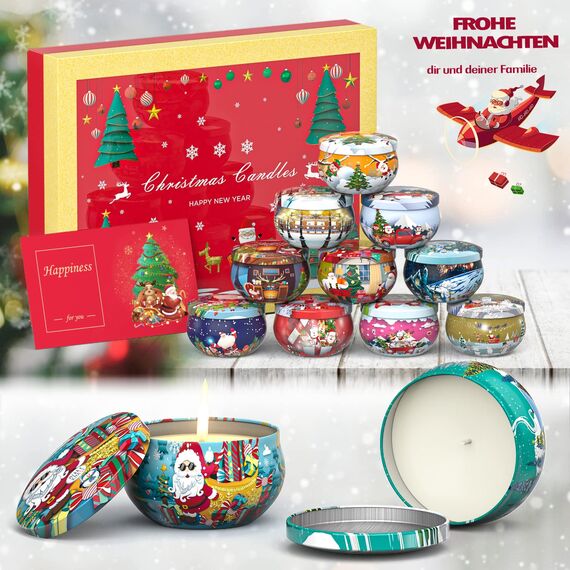 Primevolve Duftkerzen Geschenkset 12 Stück 2.5 OZ，Geburtstagsgeschenk für, Geschenke für ，Personalisierte Geschenke für Weihnachten,Jahrestag, Bad, Yoga, Kleine Geschenke für