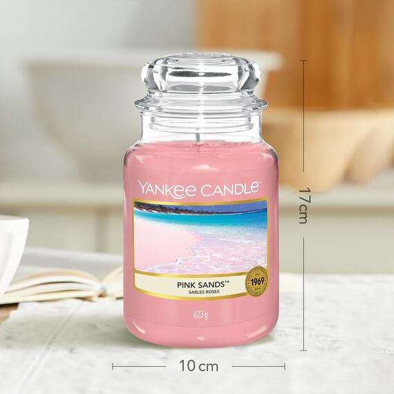 Yankee Candle Duftkerze im Glas (groß) | Pink Sands | Brenndauer bis zu 150 Stunden | Perfekte Geschenke für Frauen