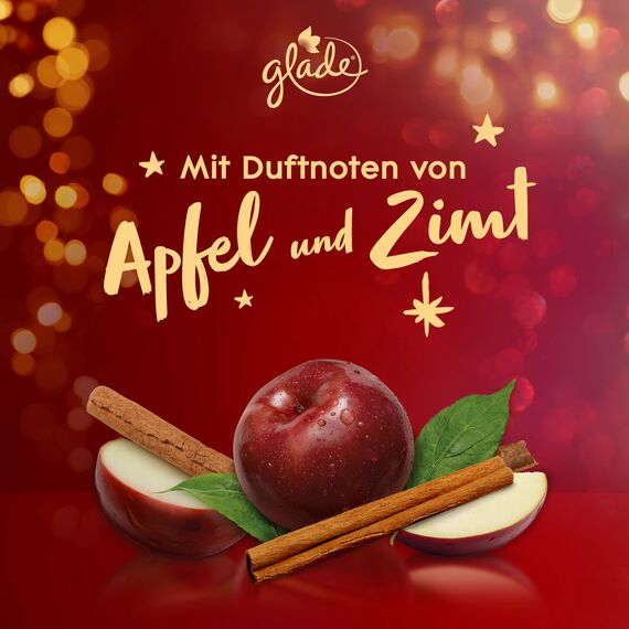 Glade (Brise) Geschenkset mit 4 Kerzen Duftkerzen im Glas 4er Set (4x112g) mit je einer Kerze pro Winterduft (Warm Apple Pie/Berry Festive Kiss/Vanilla Cream Cookies/Frosty Wildflowers), (4x112g)