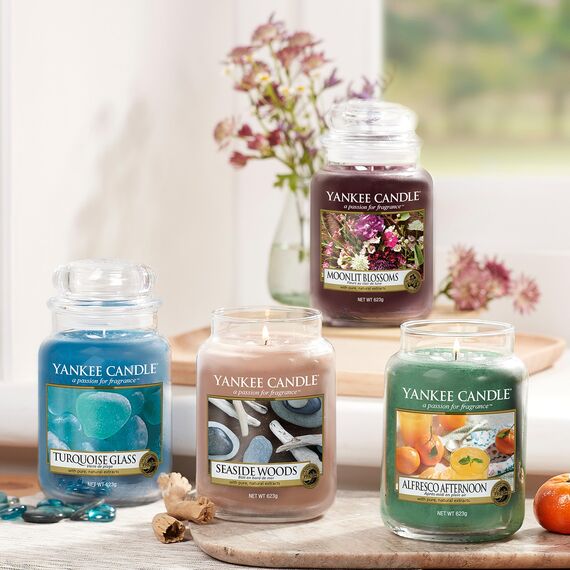 Yankee Candle Duftkerze im Glas (groß) | Seaside Woods | Brenndauer bis zu 150 Stunden | Perfekte Geschenke für Frauen
