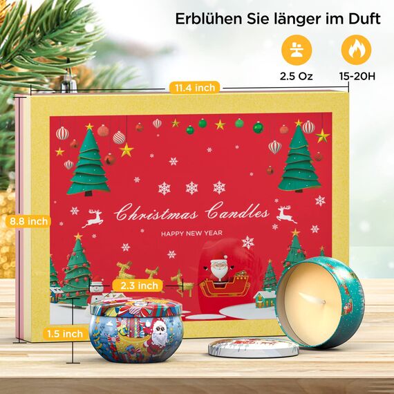Primevolve Duftkerzen Geschenkset 12 Stück 2.5 OZ，Geburtstagsgeschenk für, Geschenke für ，Personalisierte Geschenke für Weihnachten,Jahrestag, Bad, Yoga, Kleine Geschenke für