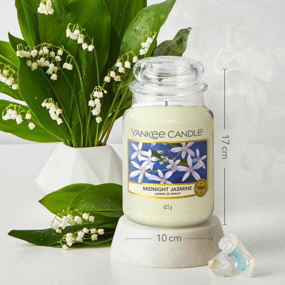 Yankee Candle Duftkerze im Glas (groß) | Midnight Jasmine | Kerze mit langer Brenndauer bis zu 150 Stunden | Perfekte Geschenke für Frauen