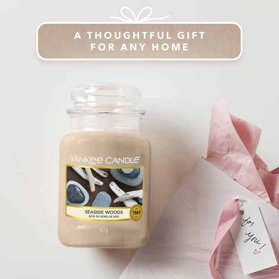 Yankee Candle Duftkerze im Glas (groß) | Seaside Woods | Brenndauer bis zu 150 Stunden | Perfekte Geschenke für Frauen