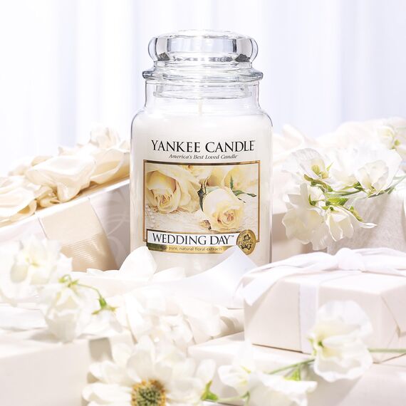 Yankee Candle Duftkerze im Glas (groß) | Wedding Day | Brenndauer bis zu 150 Stunden