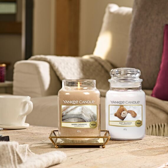 Yankee Candle Duftkerze im Glas (groß) | Soft Blanket | Brenndauer bis zu 150 Stunden | Perfekte Geschenke für Frauen