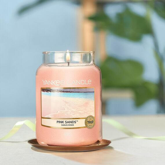 Yankee Candle Duftkerze im Glas (groß) | Pink Sands | Brenndauer bis zu 150 Stunden | Perfekte Geschenke für Frauen