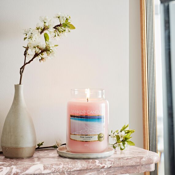 Yankee Candle Duftkerze im Glas (groß) | Pink Sands | Brenndauer bis zu 150 Stunden | Perfekte Geschenke für Frauen