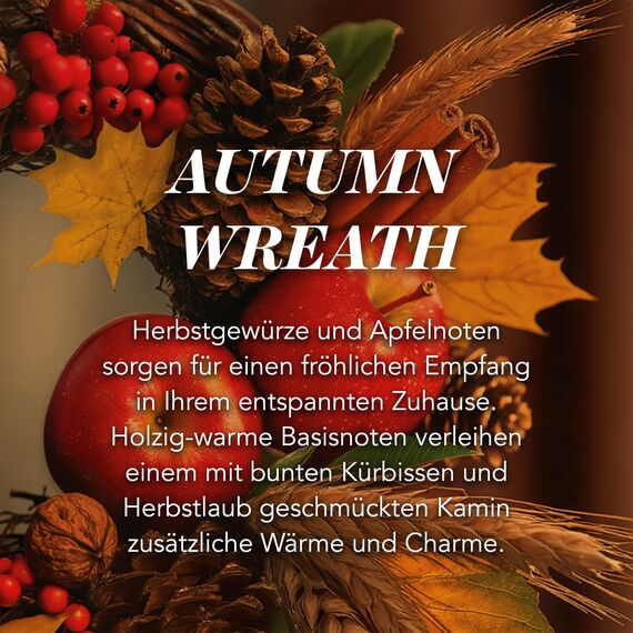 Yankee Candle Duftkerze im Glas (groß) | Autumn Wreath | Kerze mit langer Brenndauer bis zu 150 Stunden | Perfekte Geschenke für Frauen
