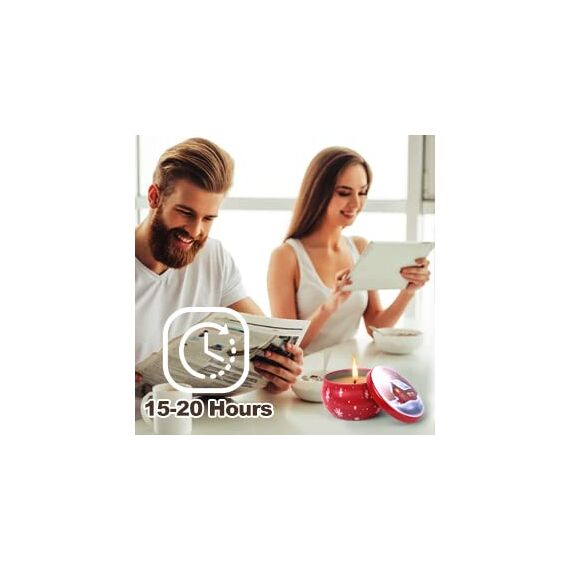 Weihnachten Duftkerzen Geschenkset für Frauen, 6 Pack 70,9 g Kerzen-Set, natürliches Sojawachs, Aromatherapie-Kerzen für Geburtstag, Weihnachten, Geschenke für sie, Geschenke für Frauen