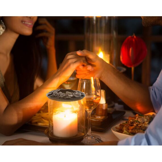 Illuma Lid Candle Kerzedeckel Aufsatz,Mehrere Stile,Candle Matrix Brushed Zubehör Lampenschirm Schirm Topper Metall Weihnachten,Helfen Sie Der Kerze Gleichmäßig Zu Schmelzen