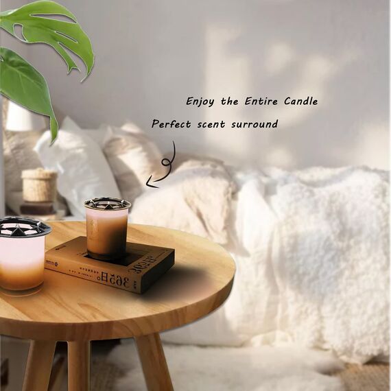 Illuma Lid Candle Kerzedeckel Aufsatz,Mehrere Stile,Candle Matrix Brushed Zubehör Lampenschirm Schirm Topper Metall Weihnachten,Helfen Sie Der Kerze Gleichmäßig Zu Schmelzen