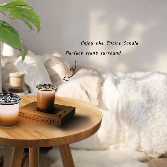 Illuma Lid Candle Kerzedeckel Aufsatz,Mehrere Stile,Candle Matrix Brushed Zubehör Lampenschirm Schirm Topper Metall Weihnachten,Helfen Sie Der Kerze Gleichmäßig Zu Schmelzen