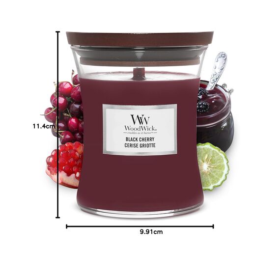 WoodWick Mittelgroße Duftkerze im Sanduhrglas mit knisterndem Docht | Fraser Fir | bis zu 60 Stunden Brenndauer