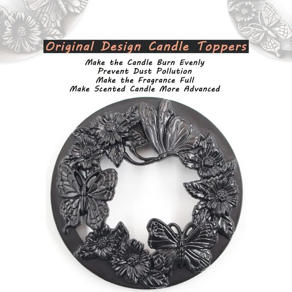 Illuma Lid Candle Kerzedeckel Aufsatz,Mehrere Stile,Candle Matrix Brushed Zubehör Lampenschirm Schirm Topper Metall Weihnachten,Helfen Sie Der Kerze Gleichmäßig Zu Schmelzen