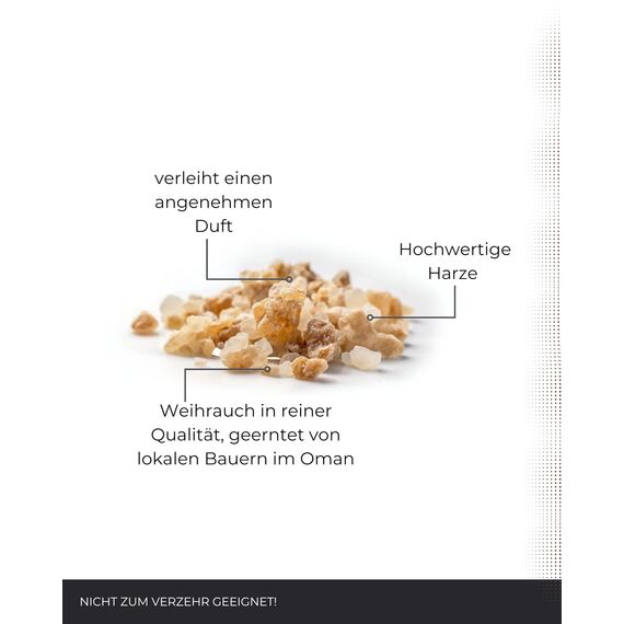 Incensera Weihrauch Oman 50g - Baumharz zum Räuchern Weihrauch zum Räuchern & Ausräuchern negativer Energie Hochwertiges Räucherwerk, Harz & Frankincense Perfekt für Hausreinigung