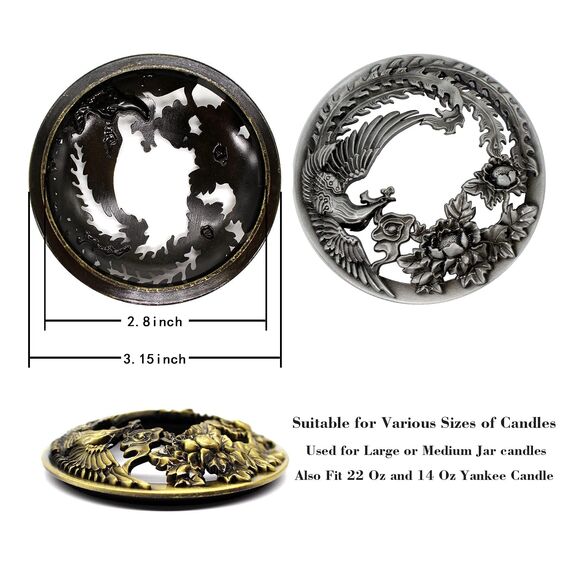 Illuma Lid Candle Kerzedeckel Aufsatz,Mehrere Stile,Candle Matrix Brushed Zubehör Lampenschirm Schirm Topper Metall Weihnachten,Helfen Sie Der Kerze Gleichmäßig Zu Schmelzen