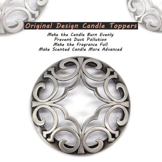 Illuma Lid Candle Kerzedeckel Aufsatz,Mehrere Stile,Candle Matrix Brushed Zubehör Lampenschirm Schirm Topper Metall Weihnachten,Helfen Sie Der Kerze Gleichmäßig Zu Schmelzen