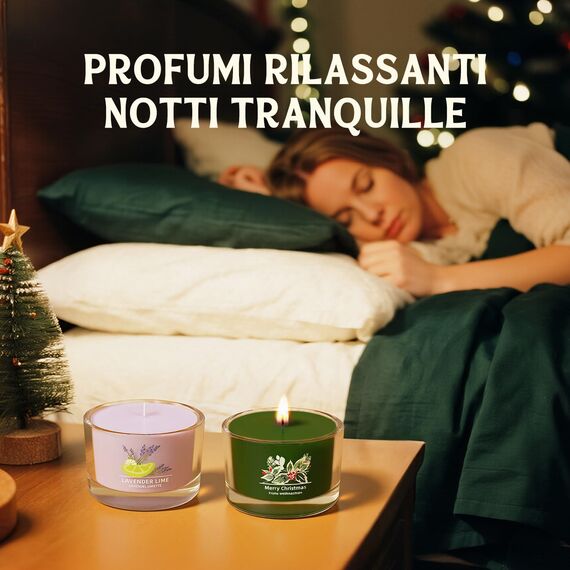 Duftkerze Weihnachten, Weihnachtskerze Set 6er Pack, Weihnachtskerzen Geschenke für Frauen und Männer, Weihnachtliche Duftkerzen, Kerze Weihnachten