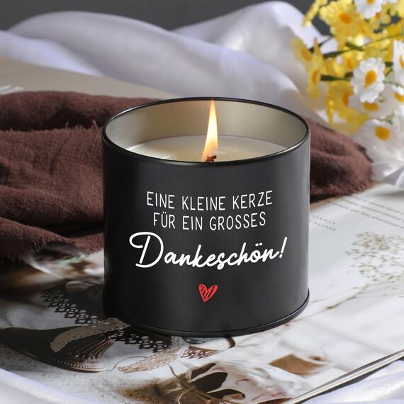 Dankeschön Geschenke, CadeauJoie Danke Geschenk für Frauen, 9OZ Kerze Danke Geburtstag Geschenk für Freundin Kollegin Mama Oma Papa Erzieherin Lehrerin Abschiedsgeschenk,Weihnachten