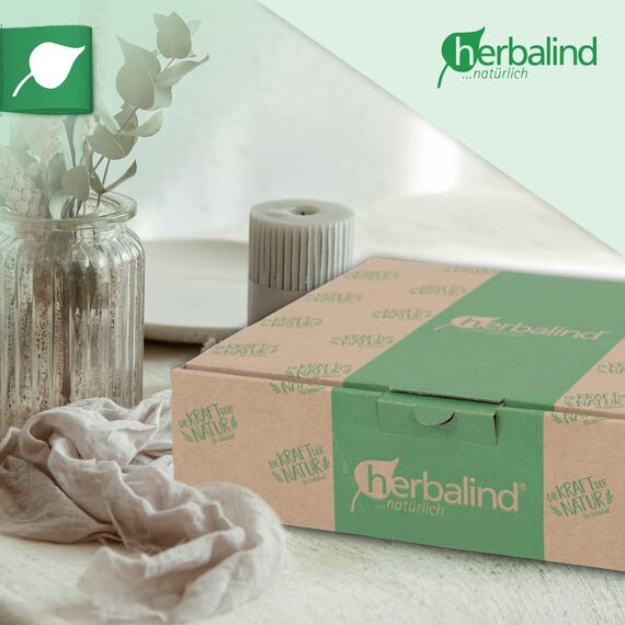 Herbalind Kräuterkissen Atemfrei Deko Kissen mit Füllung - Erkältungskissen Salbei Minze ohne Chemie - Bezug 100% Baumwolle 20x20 cm, als Hausmittel bei Erkältung, Duftkissen, Schlafkissen