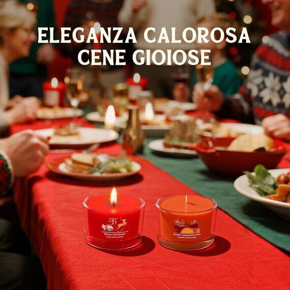 Duftkerze Weihnachten, Weihnachtskerze Set 6er Pack, Weihnachtskerzen Geschenke für Frauen und Männer, Weihnachtliche Duftkerzen, Kerze Weihnachten