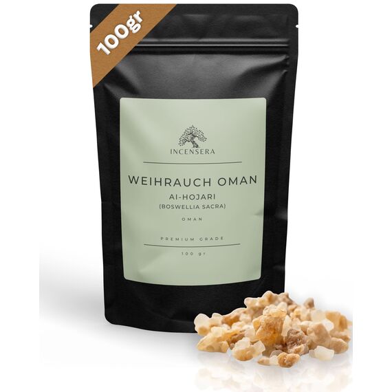 Weihrauch Oman 100g - Baumharz zum Räuchern Weihrauch zum Räuchern & Ausräuchern negativer Energie Hochwertiges Räucherwerk, Harz & Frankincense Perfekt für Hausreinigung