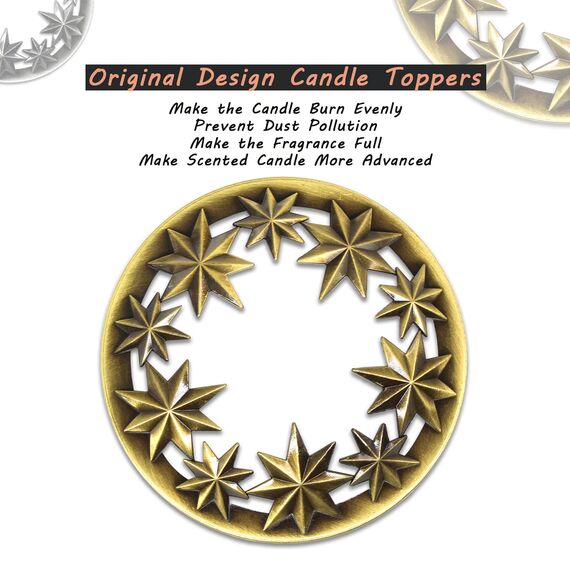 Illuma Lid Candle Kerzedeckel Aufsatz,Mehrere Stile,Candle Matrix Brushed Zubehör Lampenschirm Schirm Topper Metall Weihnachten,Helfen Sie Der Kerze Gleichmäßig Zu Schmelzen